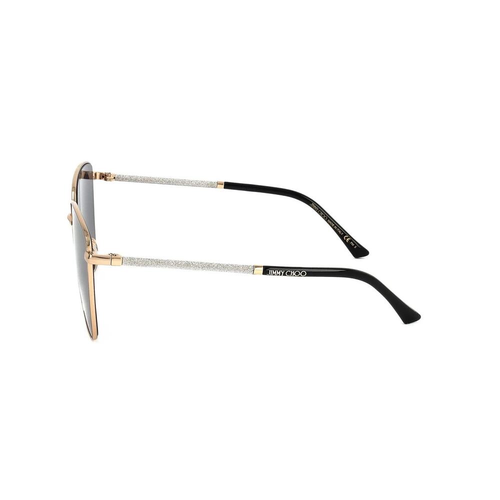 JIMMY CHOO EYEWEAR Crystal-Embellished Square Gold Frame Sunglasses NEW - Picture 3 of 10